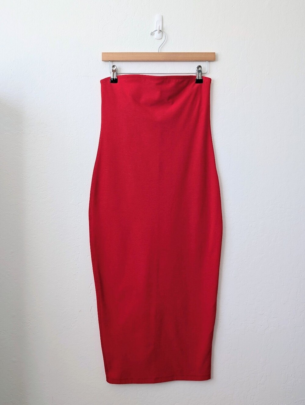 NWOT Space Dyed Strapless Knit Midi Dress w/Shelf Bra Size Small